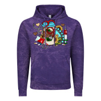 Cloud Purple Christmas sunflower gemstone nurse Vintage Hoodie - JahusDesignShop