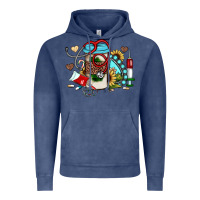 Vintage Denim Christmas sunflower gemstone nurse Vintage Hoodie - JahusDesignShop
