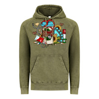 Vintage Olive Christmas sunflower gemstone nurse Vintage Hoodie - JahusDesignShop