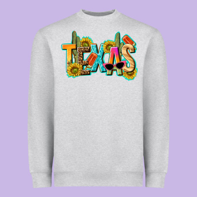 Texas Summer Heavyweight Sweatshirt Designed By Texasbilliewilder