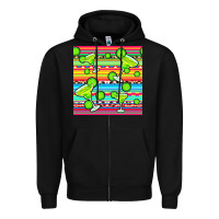 Black margarita serape seamless pattern Zipper Hoodie - BundleAndBundleShop