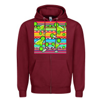 Burgundy margarita serape seamless pattern Zipper Hoodie - BundleAndBundleShop