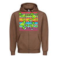 Chestnut margarita serape seamless pattern Zipper Hoodie - BundleAndBundleShop
