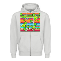 Dove Grey margarita serape seamless pattern Zipper Hoodie - BundleAndBundleShop