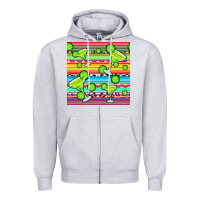 Heather Grey margarita serape seamless pattern Zipper Hoodie - BundleAndBundleShop