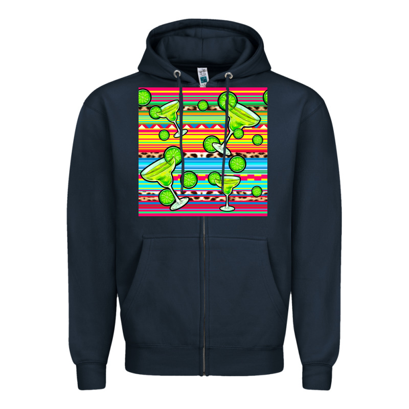 Margarita Serape Seamless Pattern Zipper Hoodie by BundleAndBundleShop | Teevron