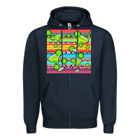 Navy margarita serape seamless pattern Zipper Hoodie - BundleAndBundleShop