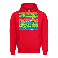 Red margarita serape seamless pattern Zipper Hoodie - BundleAndBundleShop