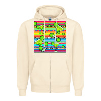 Sandshell margarita serape seamless pattern Zipper Hoodie - BundleAndBundleShop
