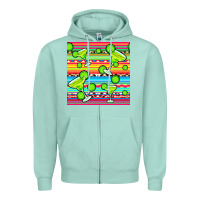 Seafoam margarita serape seamless pattern Zipper Hoodie - BundleAndBundleShop