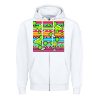 White margarita serape seamless pattern Zipper Hoodie - BundleAndBundleShop