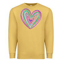 Antique Gold valentine's day colorful heart Premium Sweatshirt - MaliasSmallBusiness