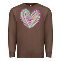 Chestnut valentine's day colorful heart Premium Sweatshirt - MaliasSmallBusiness