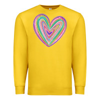 Lemon valentine's day colorful heart Premium Sweatshirt - MaliasSmallBusiness