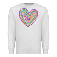 Oatmeal Heather valentine's day colorful heart Premium Sweatshirt - MaliasSmallBusiness