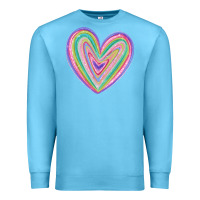 Ocean Blue valentine's day colorful heart Premium Sweatshirt - MaliasSmallBusiness