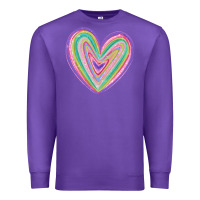 Purple valentine's day colorful heart Premium Sweatshirt - MaliasSmallBusiness