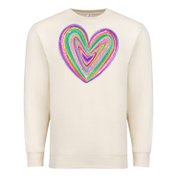 Sandshell valentine's day colorful heart Premium Sweatshirt - MaliasSmallBusiness