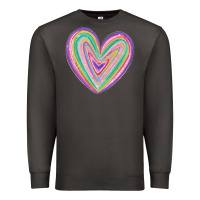 Smoke valentine's day colorful heart Premium Sweatshirt - MaliasSmallBusiness