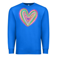 Valentine's Day Colorful Heart Premium Sweatshirt | Teevron