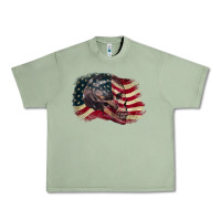 Oil Green Red white rawr 4th of July Urban Heavy Tee - CowGirlArtShop
