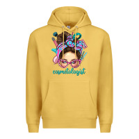 Antique Gold Messy Bun Cosmetologist Bbs Premium Hoodie - BundleAndBundleShop