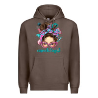 Coffee Messy Bun Cosmetologist Bbs Premium Hoodie - BundleAndBundleShop