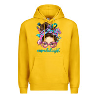 Lemon Messy Bun Cosmetologist Bbs Premium Hoodie - BundleAndBundleShop