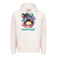 Pale Pink Messy Bun Cosmetologist Bbs Premium Hoodie - BundleAndBundleShop