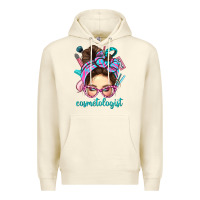 Sandshell Messy Bun Cosmetologist Bbs Premium Hoodie - BundleAndBundleShop