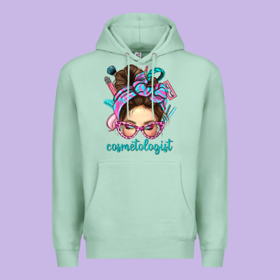 Messy Bun Cosmetologist Bbs Premium Hoodie Designed By Bundleandbundleshop