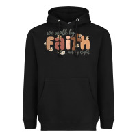 Black we walk by faith not by sight Heavyweight Hoodie - MaliasSmallBusiness