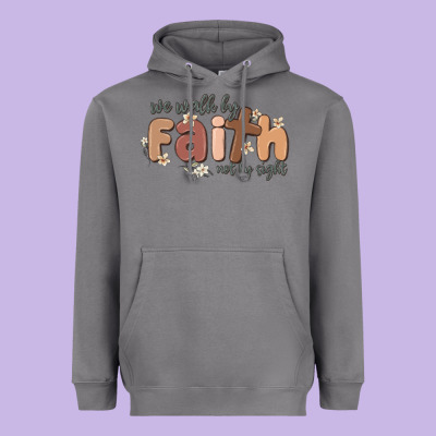 We Walk By Faith Not By Sight Heavyweight Hoodie Designed By Maliassmallbusiness