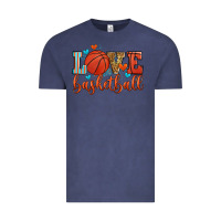Vintage Denim love basketball Vintage Tee - Zillion Design Studio