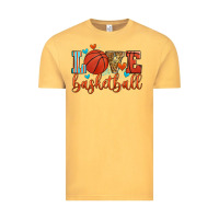 Vintage Mustard love basketball Vintage Tee - Zillion Design Studio