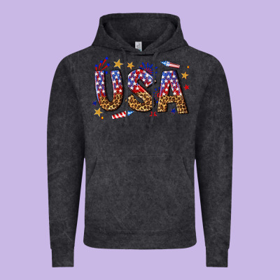 Vintage Hoodie usa 4th of july bw