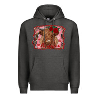 Charcoal Heather be mine highland cow Premium Hoodie - AdoDesignShop