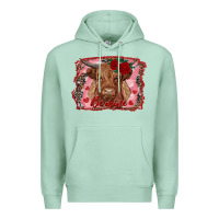 Seafoam be mine highland cow Premium Hoodie - AdoDesignShop