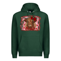 Sports Green be mine highland cow Premium Hoodie - AdoDesignShop