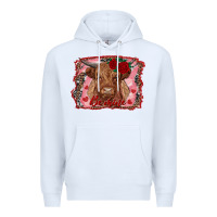 White be mine highland cow Premium Hoodie - AdoDesignShop