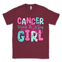 Burgundy cancer picked the wrong girl Classic Tee - JahusDesignShop