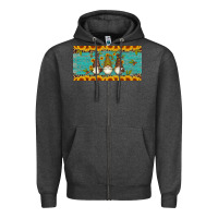 Charcoal Heather coffee gnomes Zipper Hoodie - Artiststas
