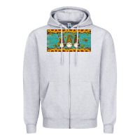 Heather Grey coffee gnomes Zipper Hoodie - Artiststas