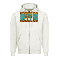 Oatmeal Heather coffee gnomes Zipper Hoodie - Artiststas