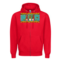 Red coffee gnomes Zipper Hoodie - Artiststas