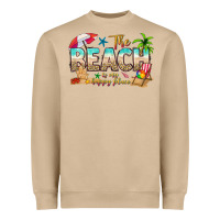 Mushroom the beach is my happy place Heavyweight Sweatshirt - texasbilliewilder