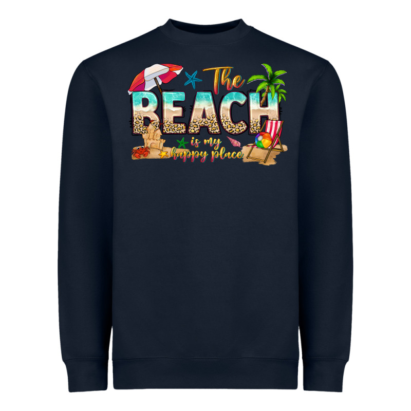 The Beach Is My Happy Place Heavyweight Sweatshirt by texasbilliewilder | Teevron