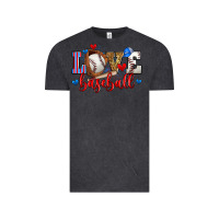 Vintage Black love baseball Vintage Tee - Zillion Design Studio