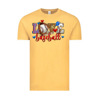 Vintage Mustard love baseball Vintage Tee - Zillion Design Studio