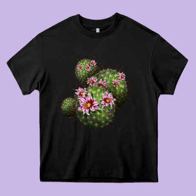 Arizona Fishhook Cacti Heavy Core Tee Designed By Lillyallendesigns